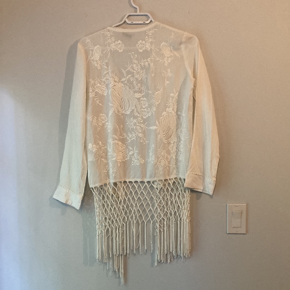 Embroidered Fringe Top - Picture 4 of 6
